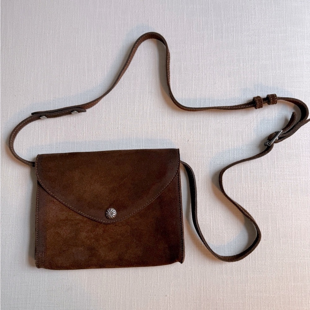 RRL Suede Crossbody Bag